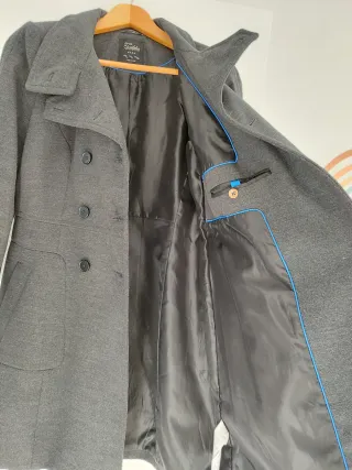 Abrigo largo gris Zara