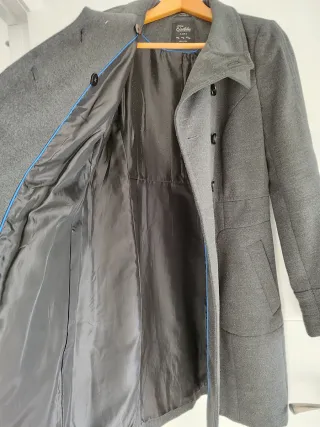Abrigo largo gris Zara