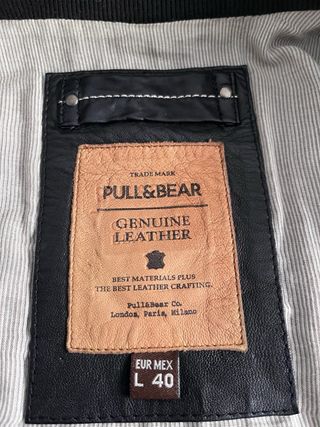 Chaqueta de piel negra