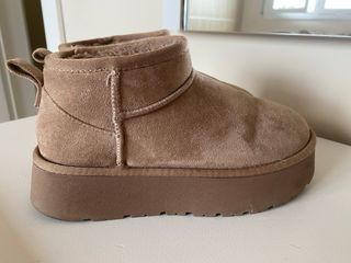 Botas niña Zara estilo Ugg marrón