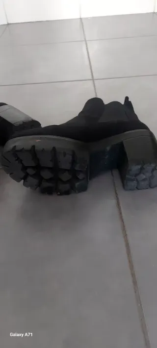 Botines plataforma tacón Brownie negros