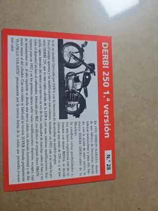 Lote 7 Fichas Derbi Club Motocicleta Antigua