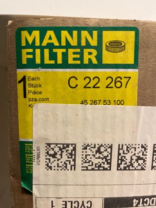 Filtro Aire Mann C22 267