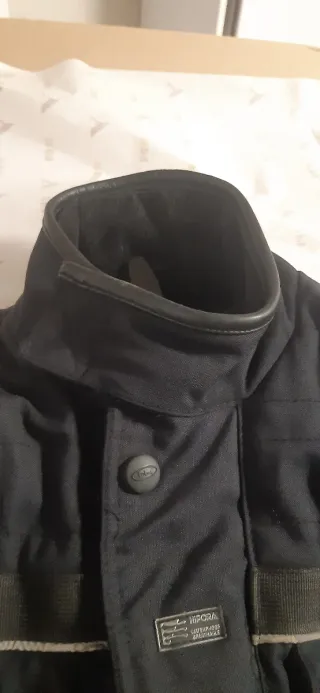 Chaqueta de moto negra cordura con forro invierno,