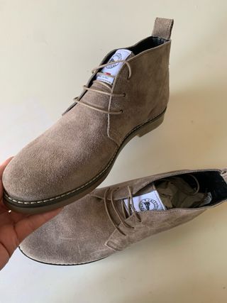 Polacchine uomo vera pelle scamosciata