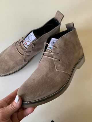 Polacchine uomo vera pelle scamosciata