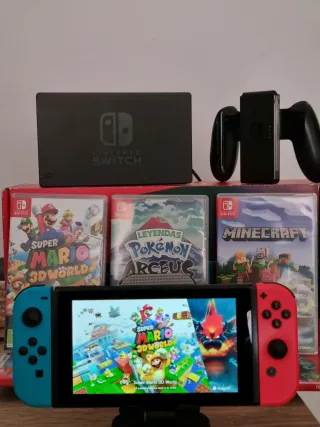Nintendo Switch Completa con Caja, JUEGOS A PARTE