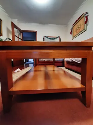 Mesa de centro madera y cristal