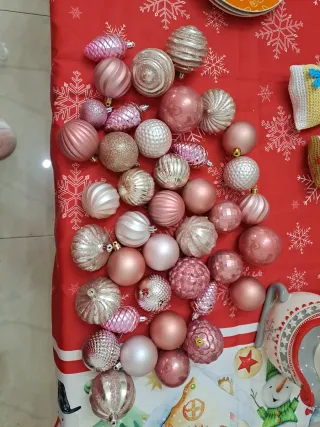 Palline Natale Rosa e Argento