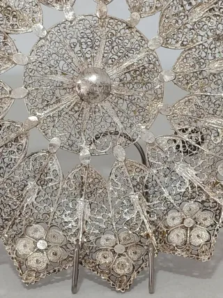 Plato Vintage Filigrana Bañado en Plata