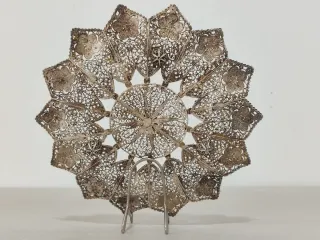 Plato Vintage Filigrana Bañado en Plata