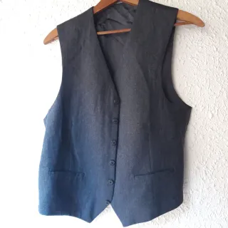 Traje hombre azul con chaleco O