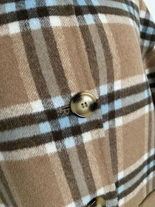 Abrigo tartán camel