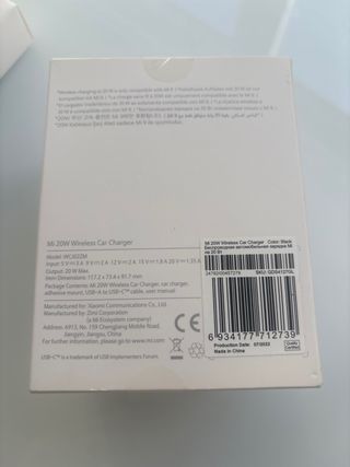 Xiaomi Mi 20w Cargador Inalámbrico De Coche