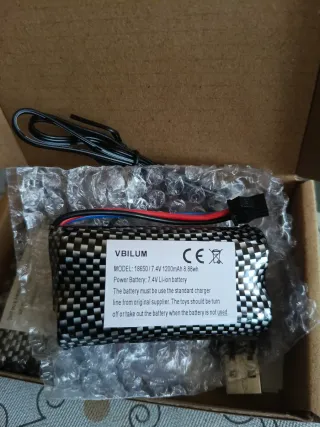 2 Baterías 7.4V Li-ion 1200mAh con cargador