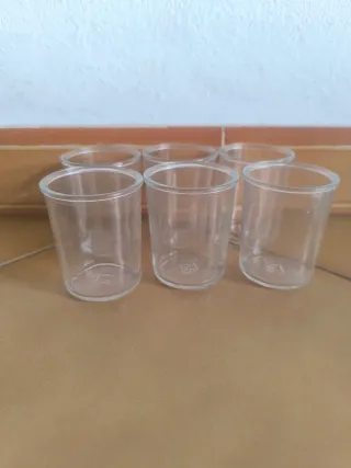 Vasos de cristal para postres (6 unidades)