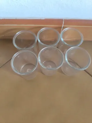 Vasos de cristal para postres (6 unidades)