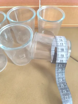 Vasos de cristal para postres (6 unidades)