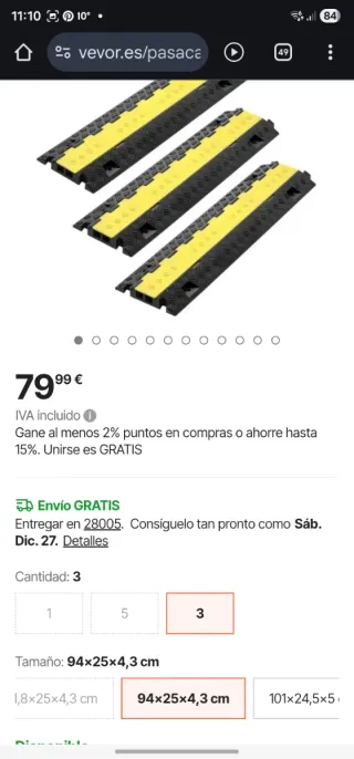 Protector de cables VEVOR