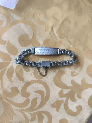 Pulsera de plata con nombre ANTONIO 24.5 gr