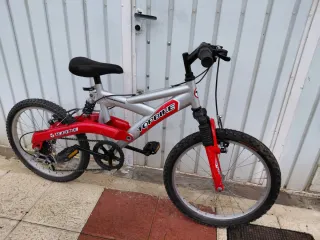 Bicicleta MTB niño Topbike roja/plata