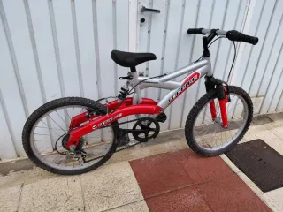 Bicicleta MTB niño Topbike roja/plata