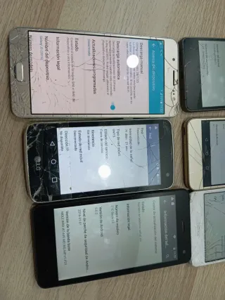Lote 6 teléfonos móviles, piezas funcionando,leer