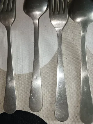 Cubertería Alpaca Plateada Antigua Completa