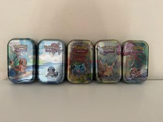 Pack 5 latas Pokémon Amigos de Kanto