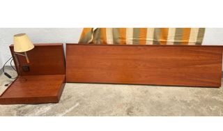 Cabecero y mesita estilo mid century