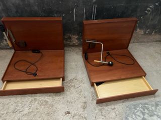 Cabecero y mesita estilo mid century