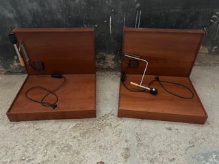 Cabecero y mesita estilo mid century