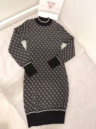 Vestito Guess Monogram nero e grigio