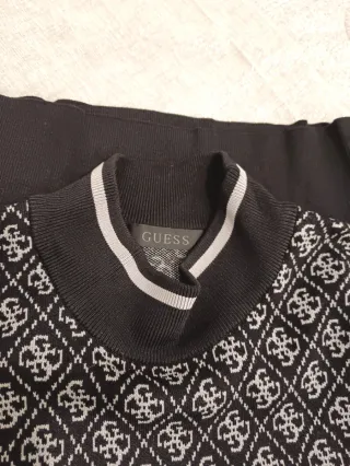 Vestito Guess Monogram nero e grigio