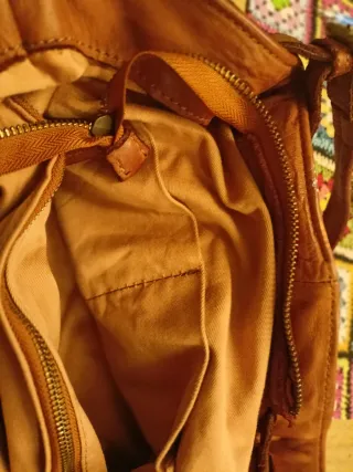 Borsa pelle marrone intrecciata