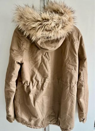 Parka H&M Marrón con Capucha y Pelo