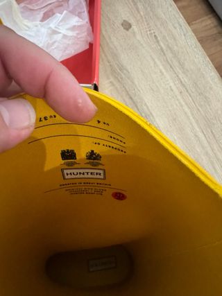 Botas de agua Hunter amarillas