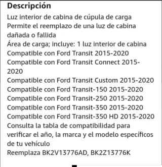Luces LED Ford Transit
