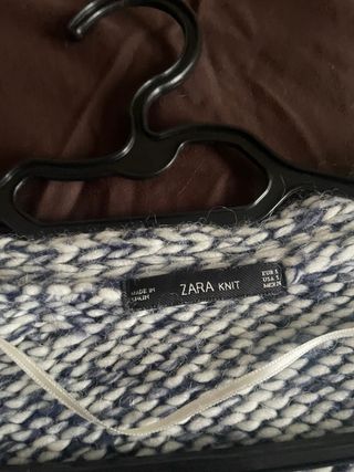 Jersey Zara oversize punto gris Talla S