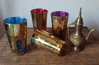 Juego Tetera de latón estilo árabe