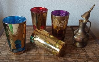 Juego Tetera de latón estilo árabe