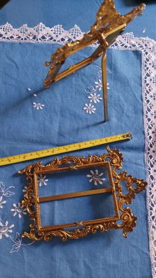 2 Marco de latón antiguo para fotos