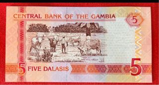 Banconote Gambia 5 Dalasi