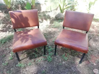 Dos Sillones, Butacas Industriales Vintage