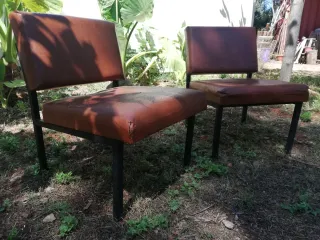 Dos Sillones, Butacas Industriales Vintage