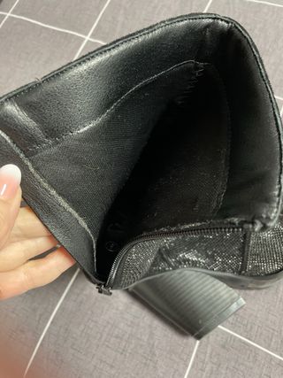 Botines de fiesta negros con pedrería