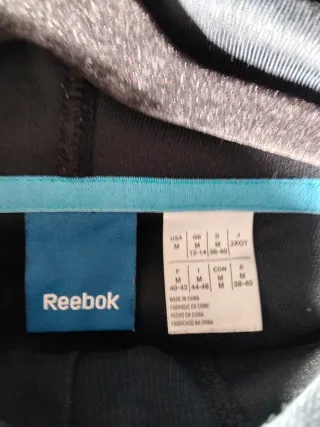 Sudadera Reebok Negra y Turquesa