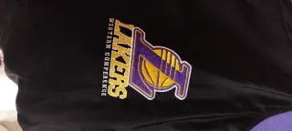 Chaqueta Bomber Lakers Negra y Morada
