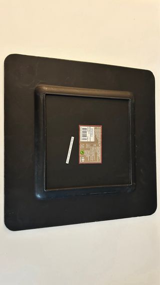 Bajoplatos cuadrados plateados plástico 8 unidades