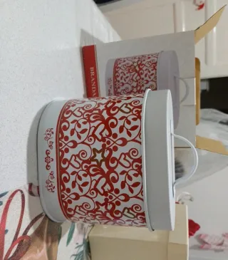 Barattolo Brandani Natalizio Rosso Bianco